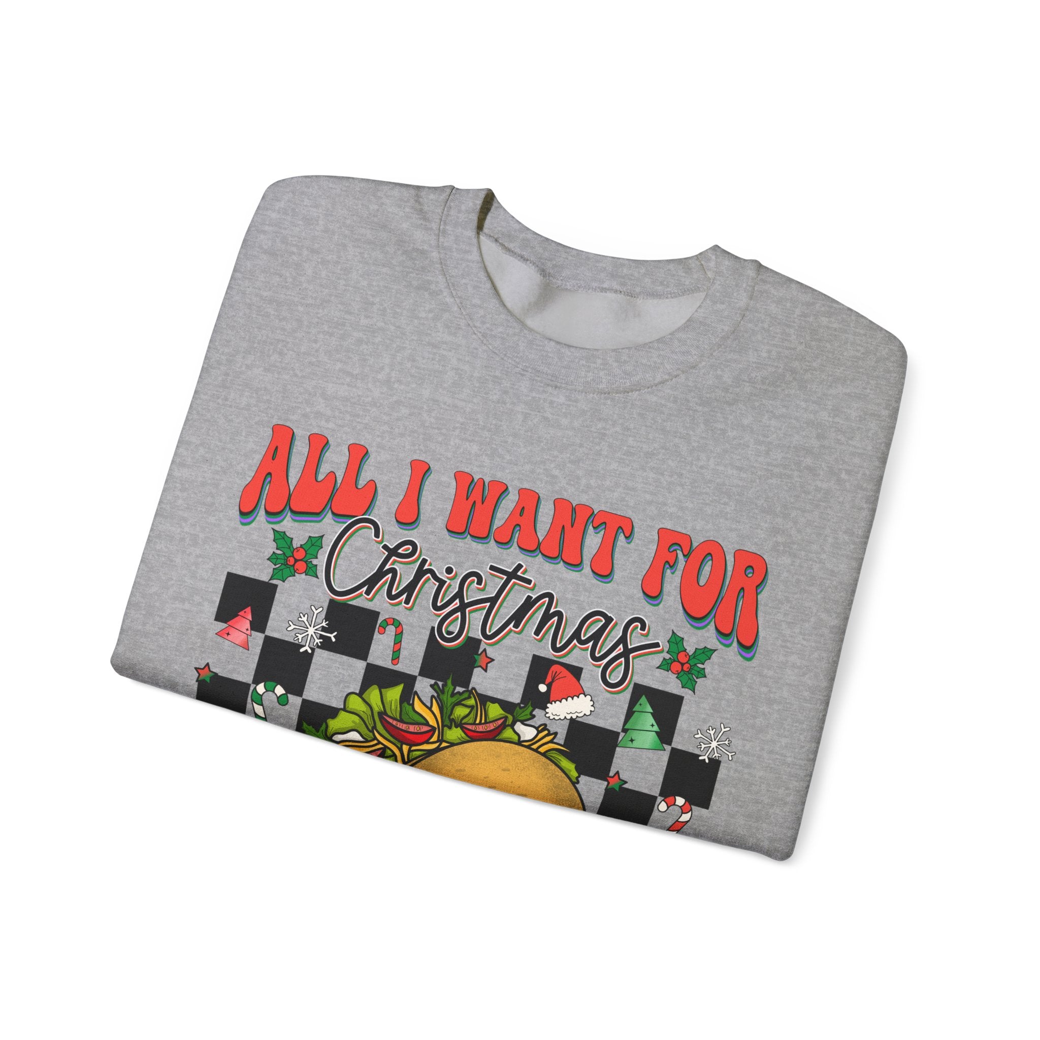 Gildan Fun Christmas Taco Sweatshirt - Unisex Heavy Blend™ Crewneck