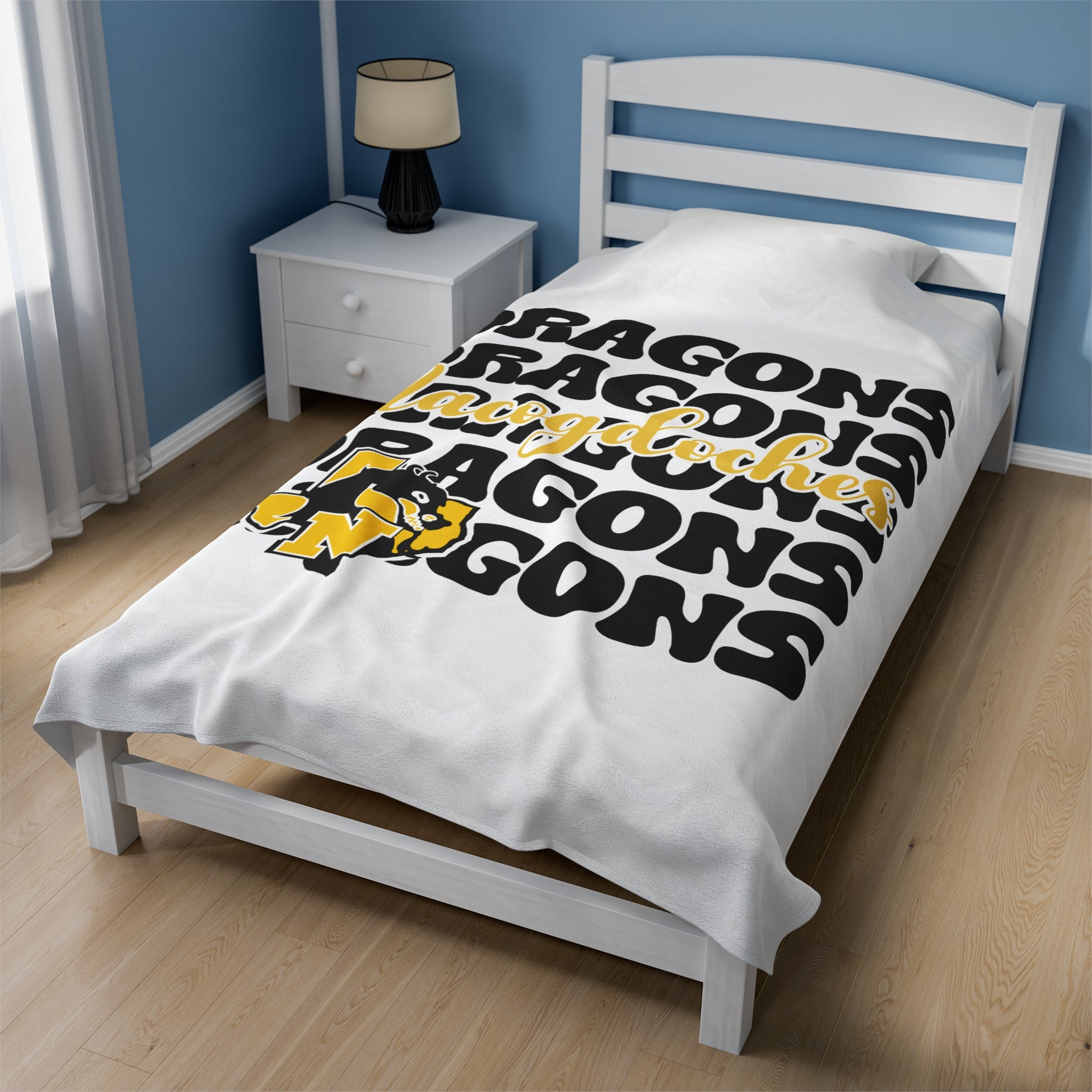 SCHOOL SPIRIT BLANKET | STACKED NACOGDOCHES DRAGONS