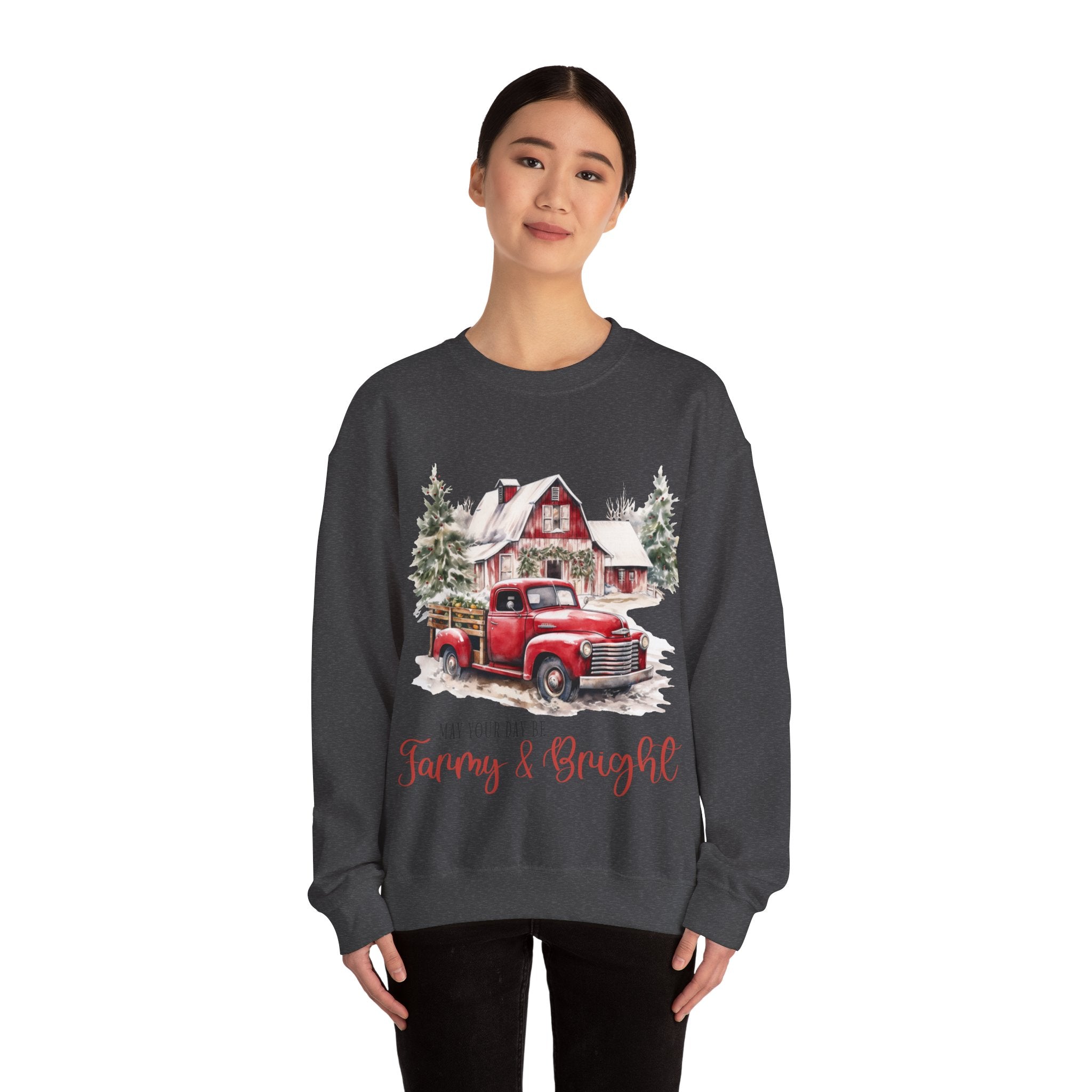 Gildan Cozy Holiday Sweatshirt - 'May Your Day Be Merry & Bright'