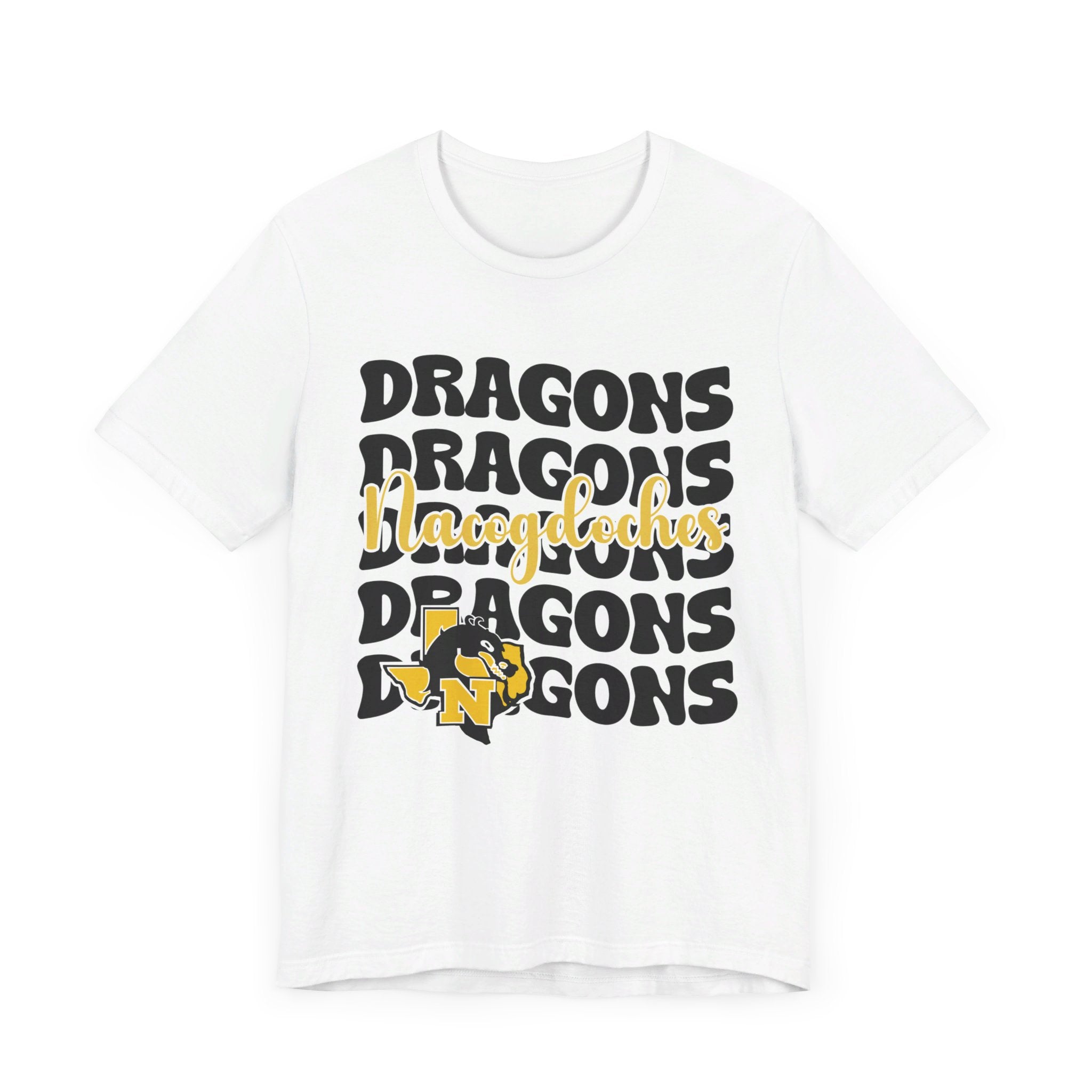 Belle + Canvas T-Shirt | School Spirit | NACOGDOCHES DRAGONS STACKED