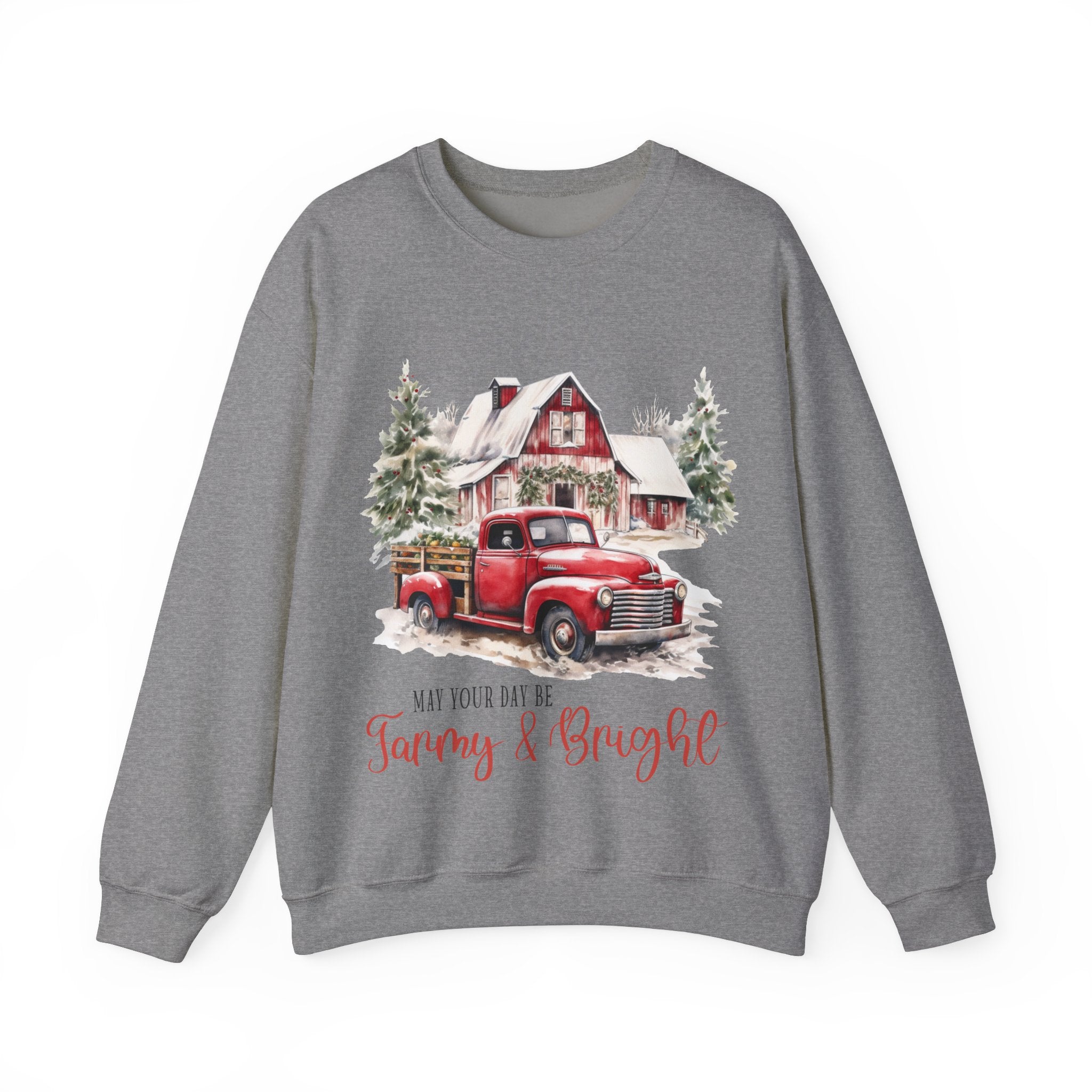 Gildan Cozy Holiday Sweatshirt - 'May Your Day Be Merry & Bright'