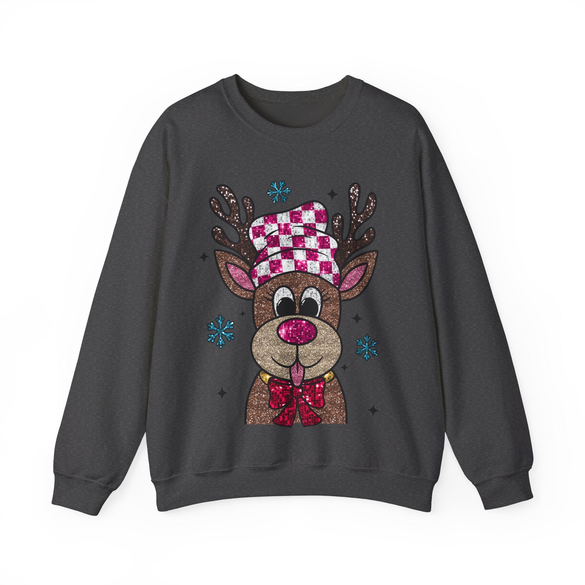 Gildan Cozy Rudolph Christmas Crewneck Sweatshirt