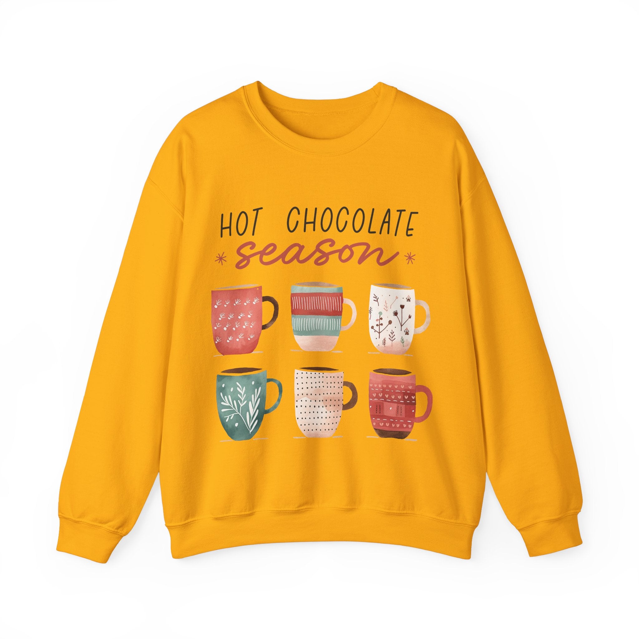 Gildan Hot Chocolate Season Crewneck Sweatshirt - Cozy Unisex Winter Apparel