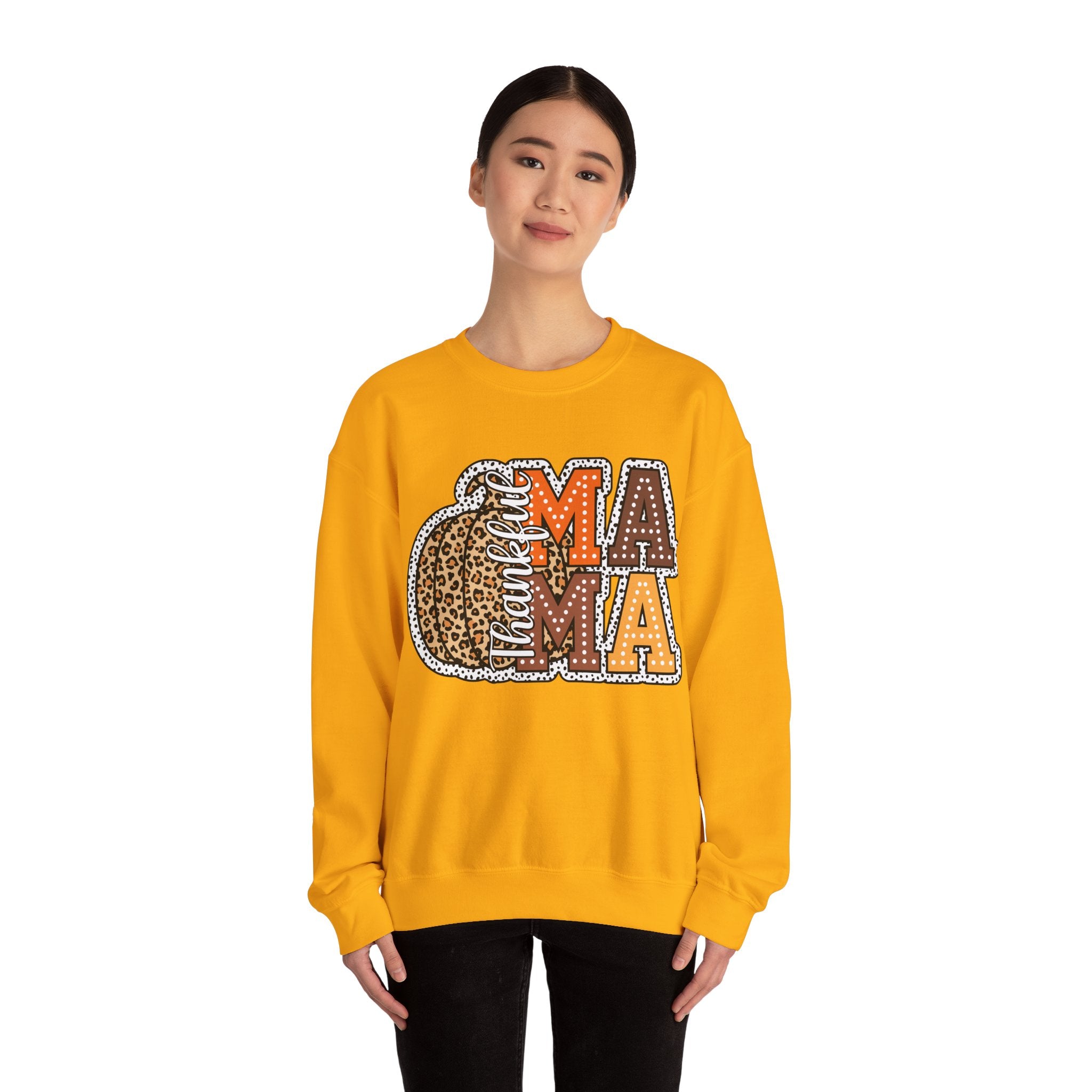 Gildan Leopard Pumpkin Mama Crewneck Sweatshirt - Fall Fashion for Moms