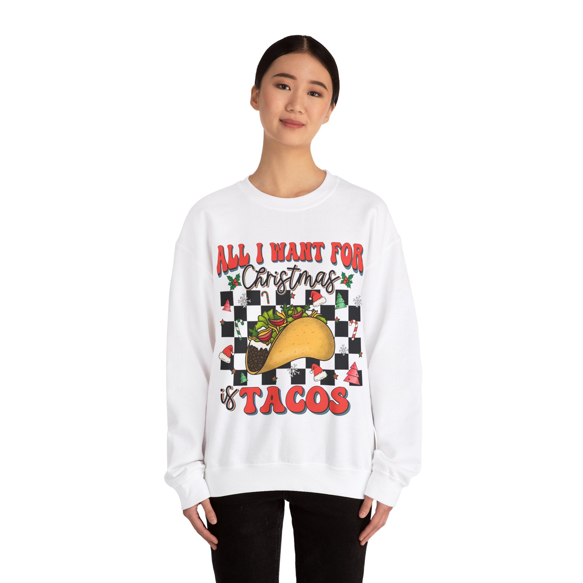 Gildan Fun Christmas Taco Sweatshirt - Unisex Heavy Blend™ Crewneck