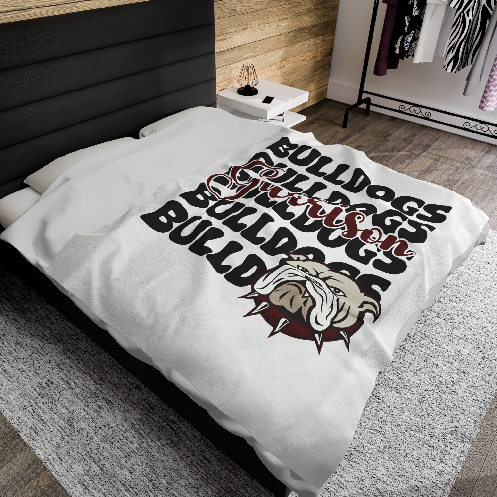 SCHOOL SPIRIT BLANKET | STACKED GARRISON BULLDOGS