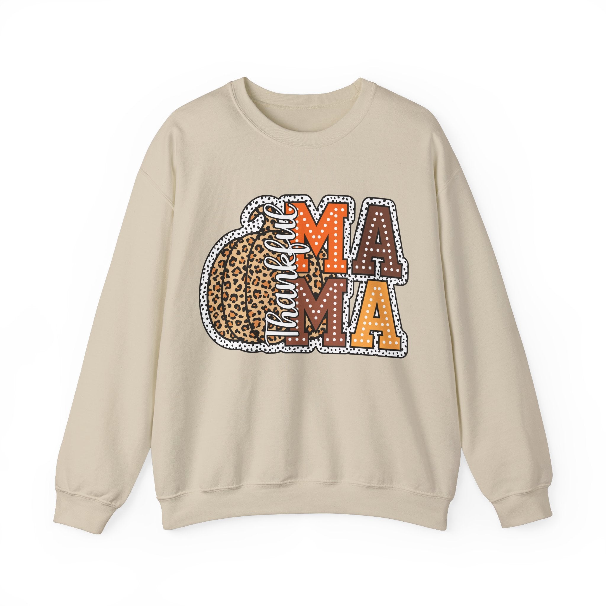 Gildan Leopard Pumpkin Mama Crewneck Sweatshirt - Fall Fashion for Moms