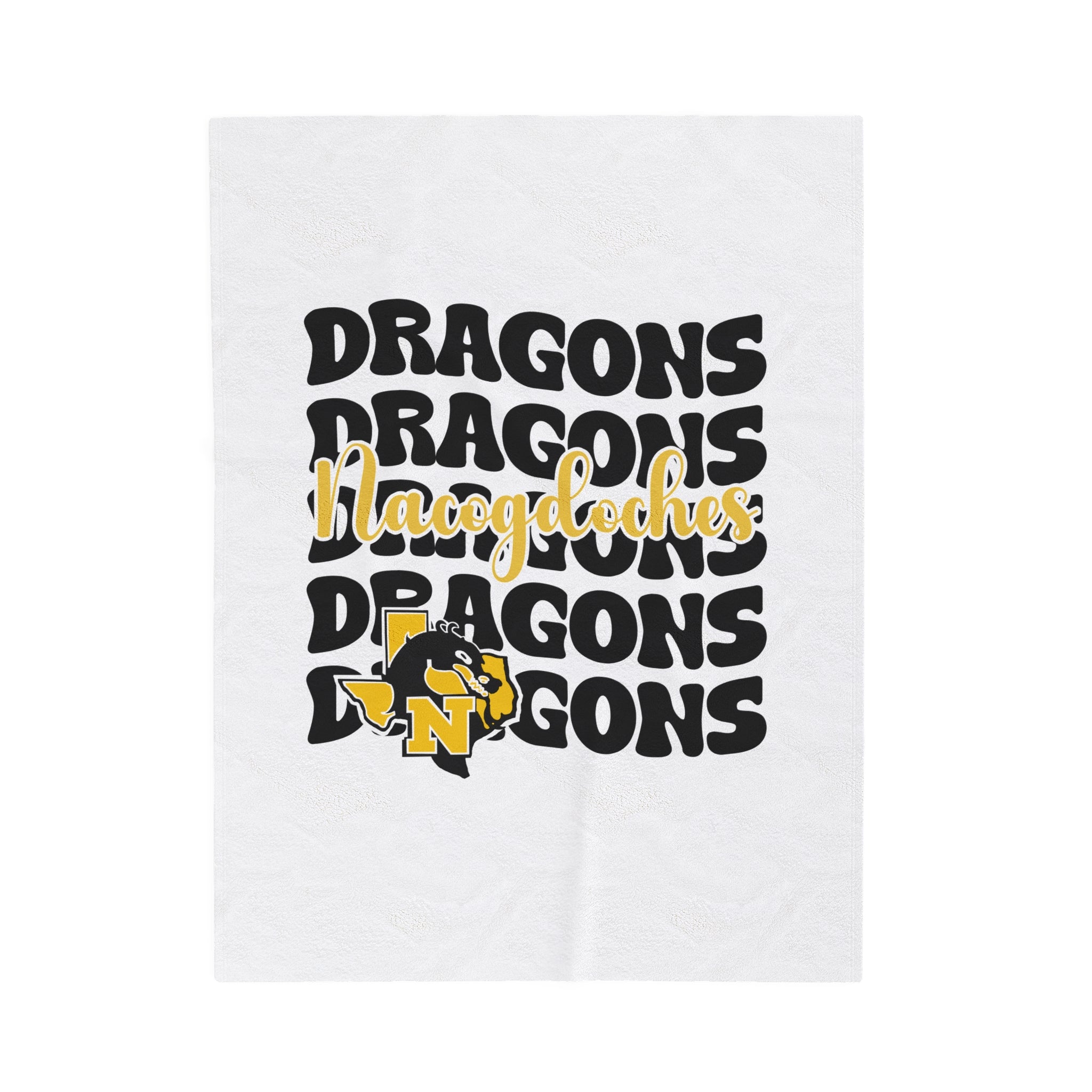 SCHOOL SPIRIT BLANKET | STACKED NACOGDOCHES DRAGONS