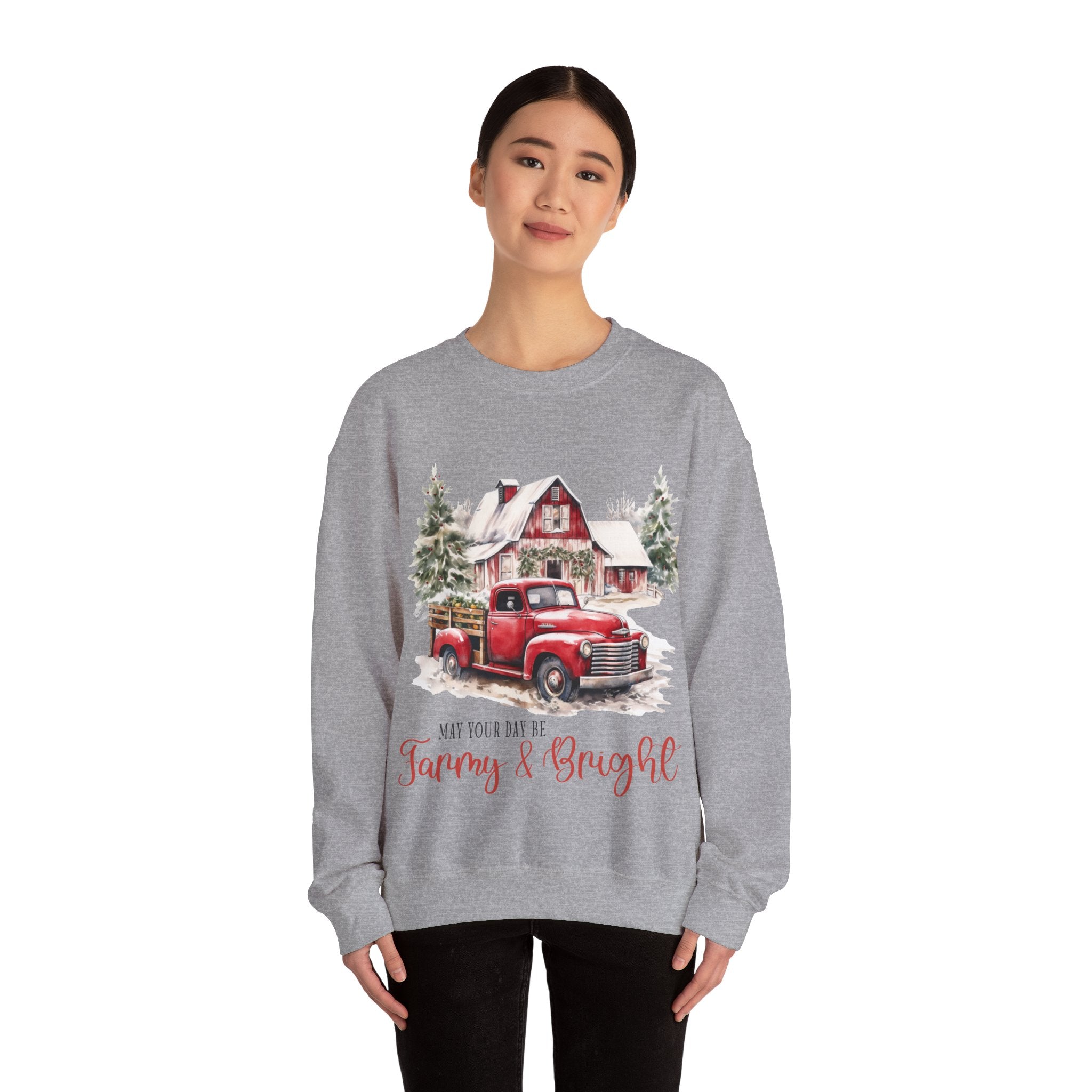 Gildan Cozy Holiday Sweatshirt - 'May Your Day Be Merry & Bright'