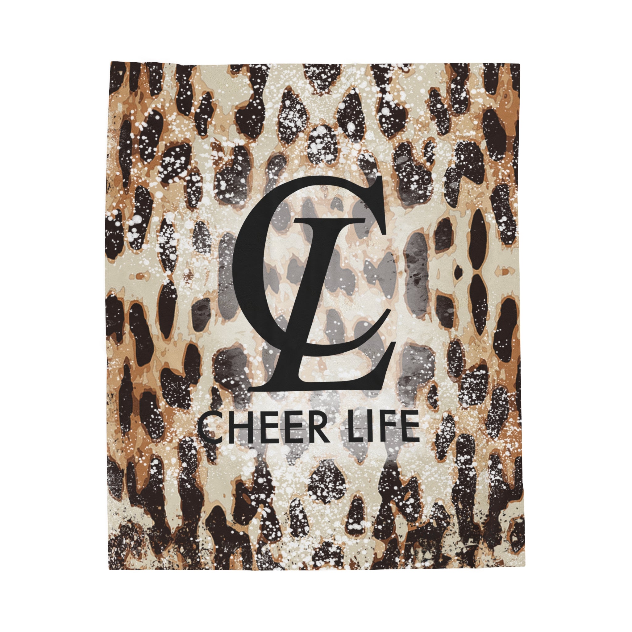 Velveteen Plush Blanket _ LEOPARD CHEER LIFE