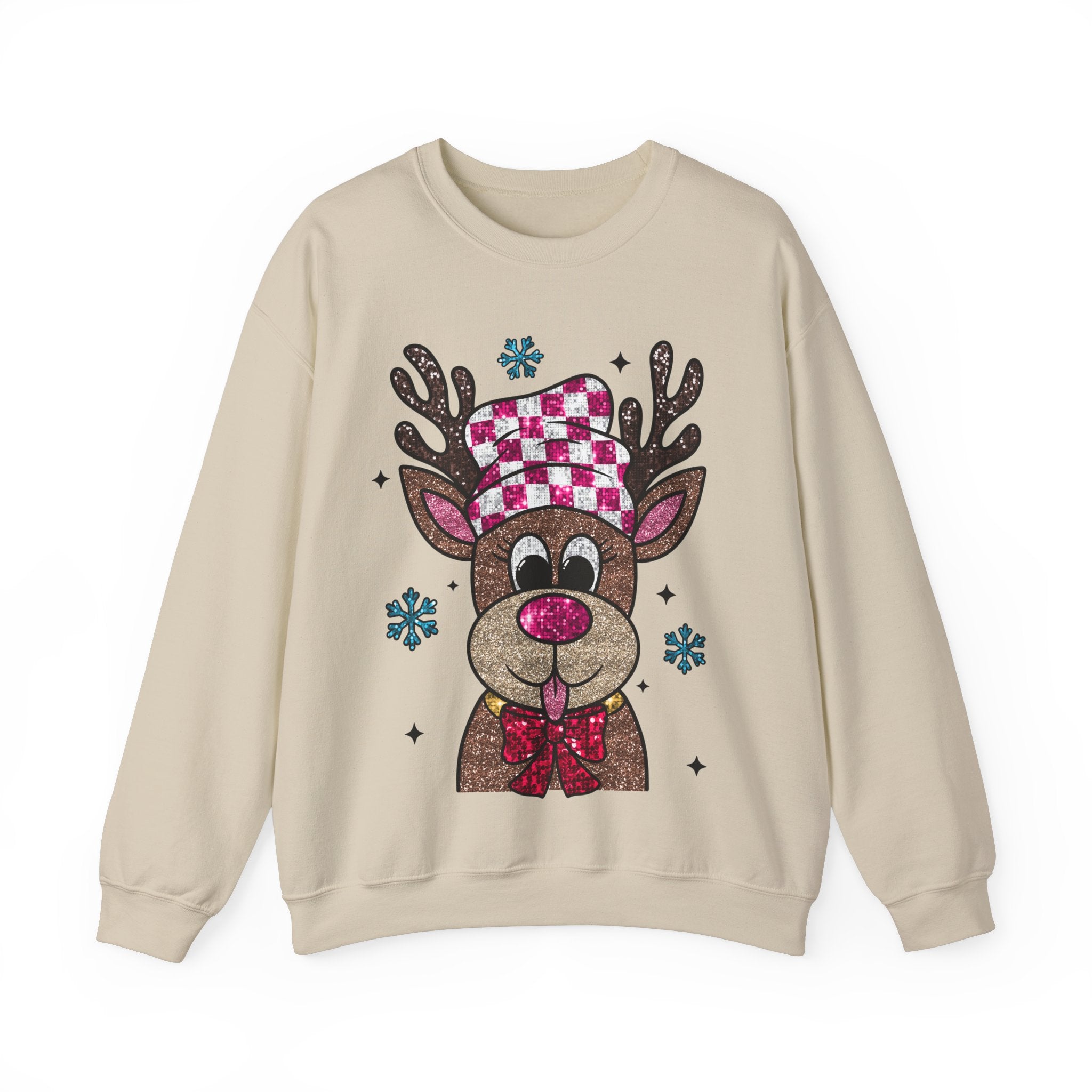 Gildan Cozy Rudolph Christmas Crewneck Sweatshirt