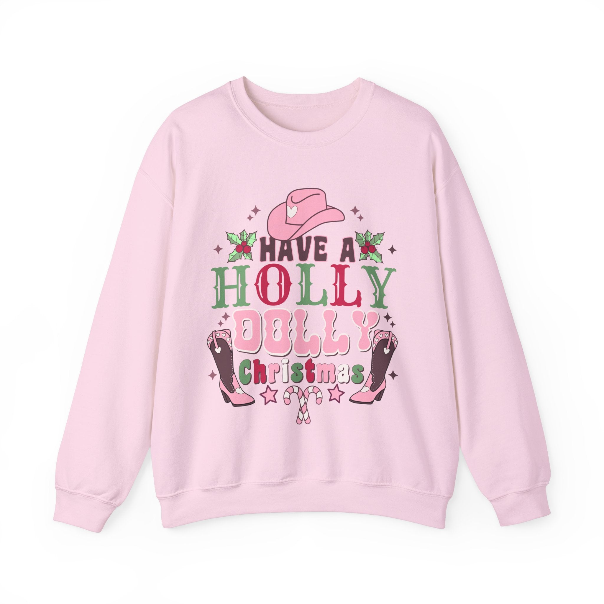 Gildan Have a Holly Dolly Christmas Sweatshirt - Unisex Heavy Blend Crewneck