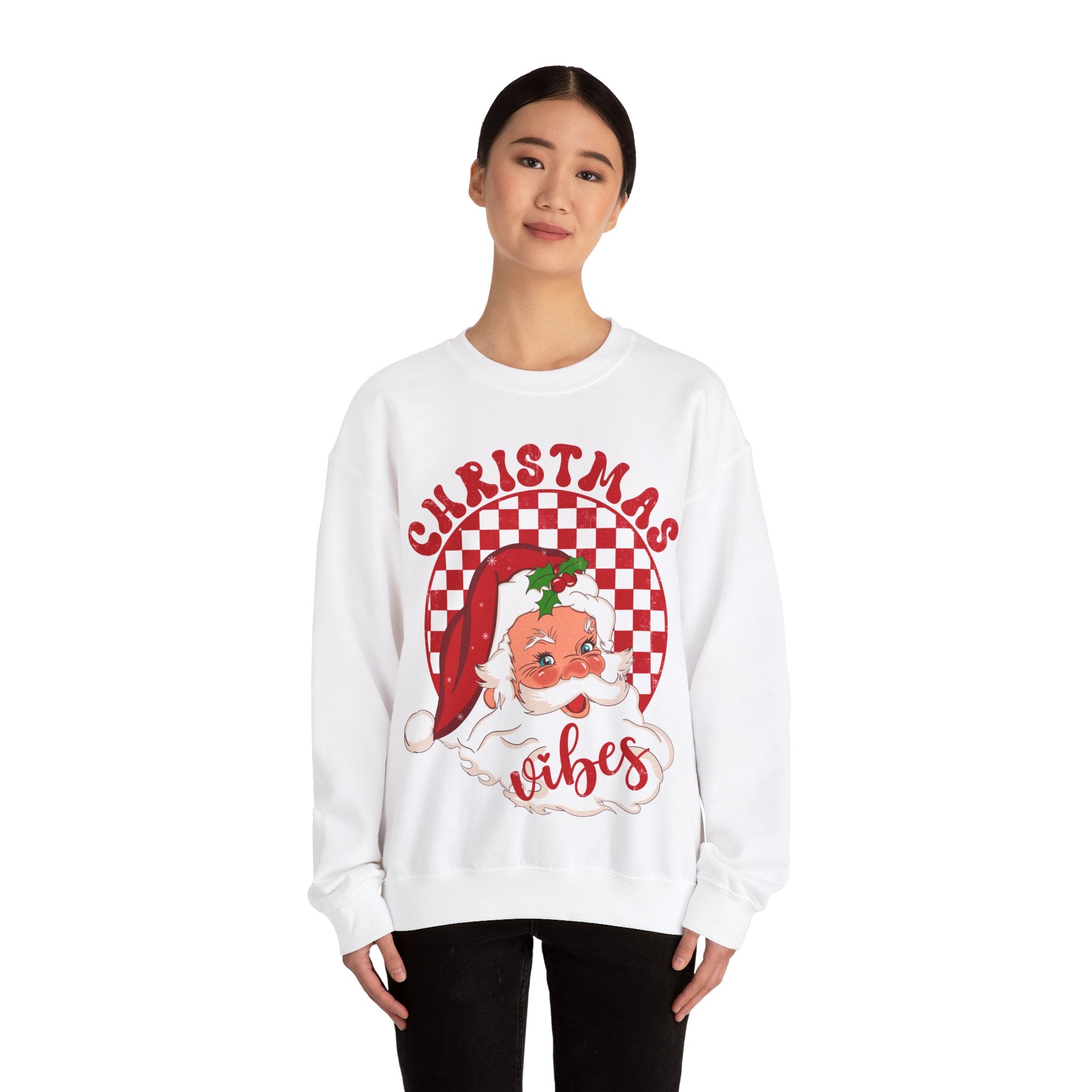 Gildan Festive Christmas Vibes Unisex Crewneck Sweatshirt