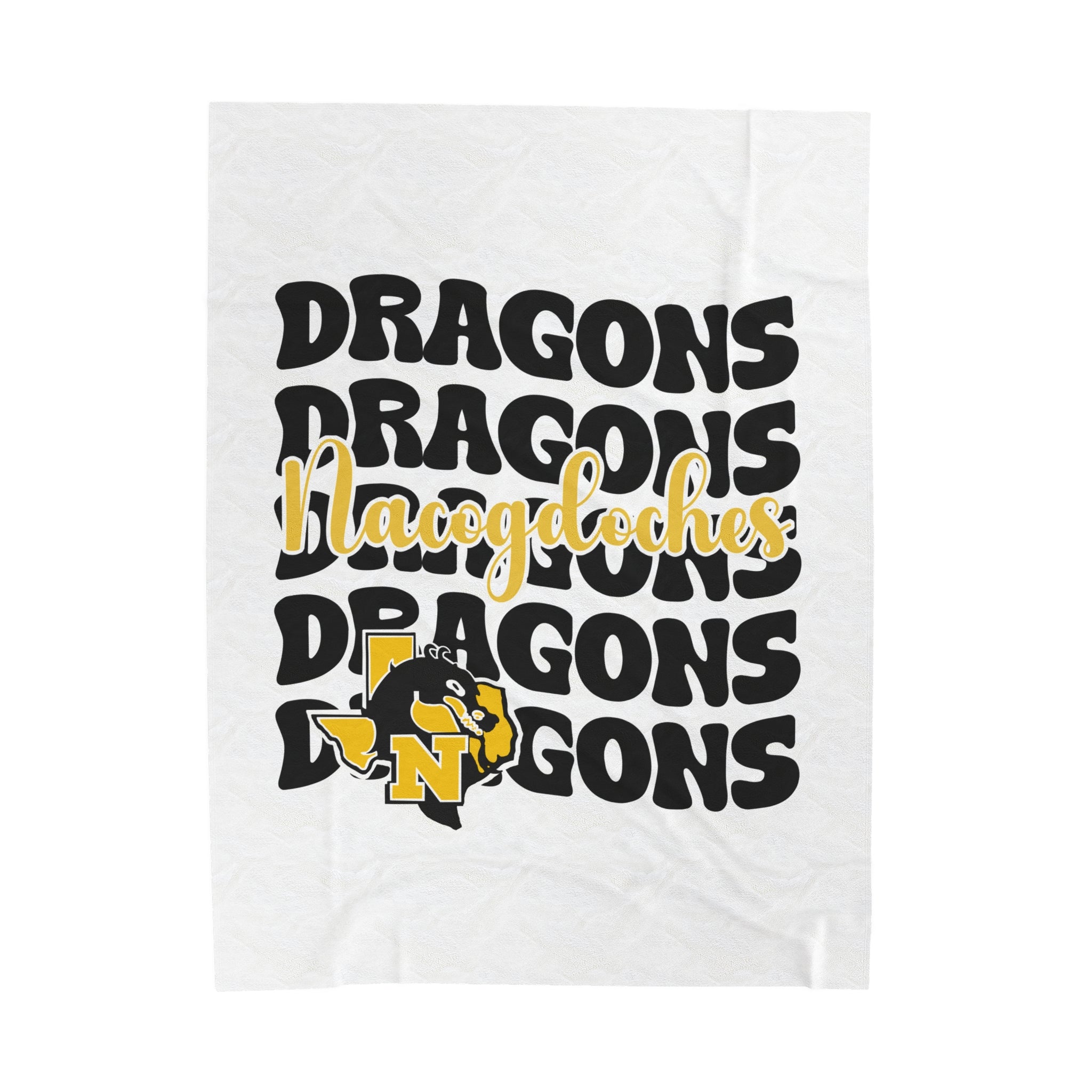 SCHOOL SPIRIT BLANKET | STACKED NACOGDOCHES DRAGONS