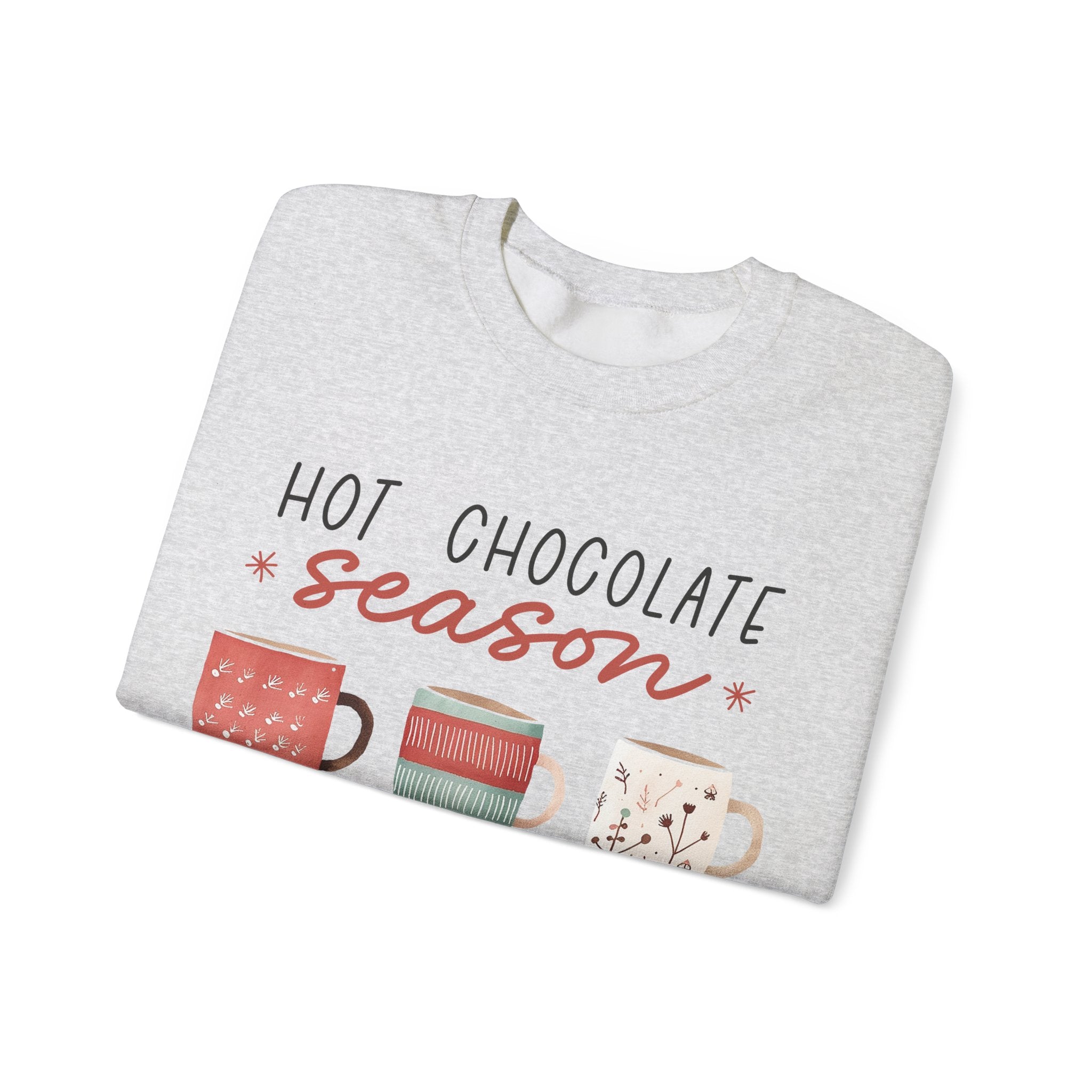 Gildan Hot Chocolate Season Crewneck Sweatshirt - Cozy Unisex Winter Apparel