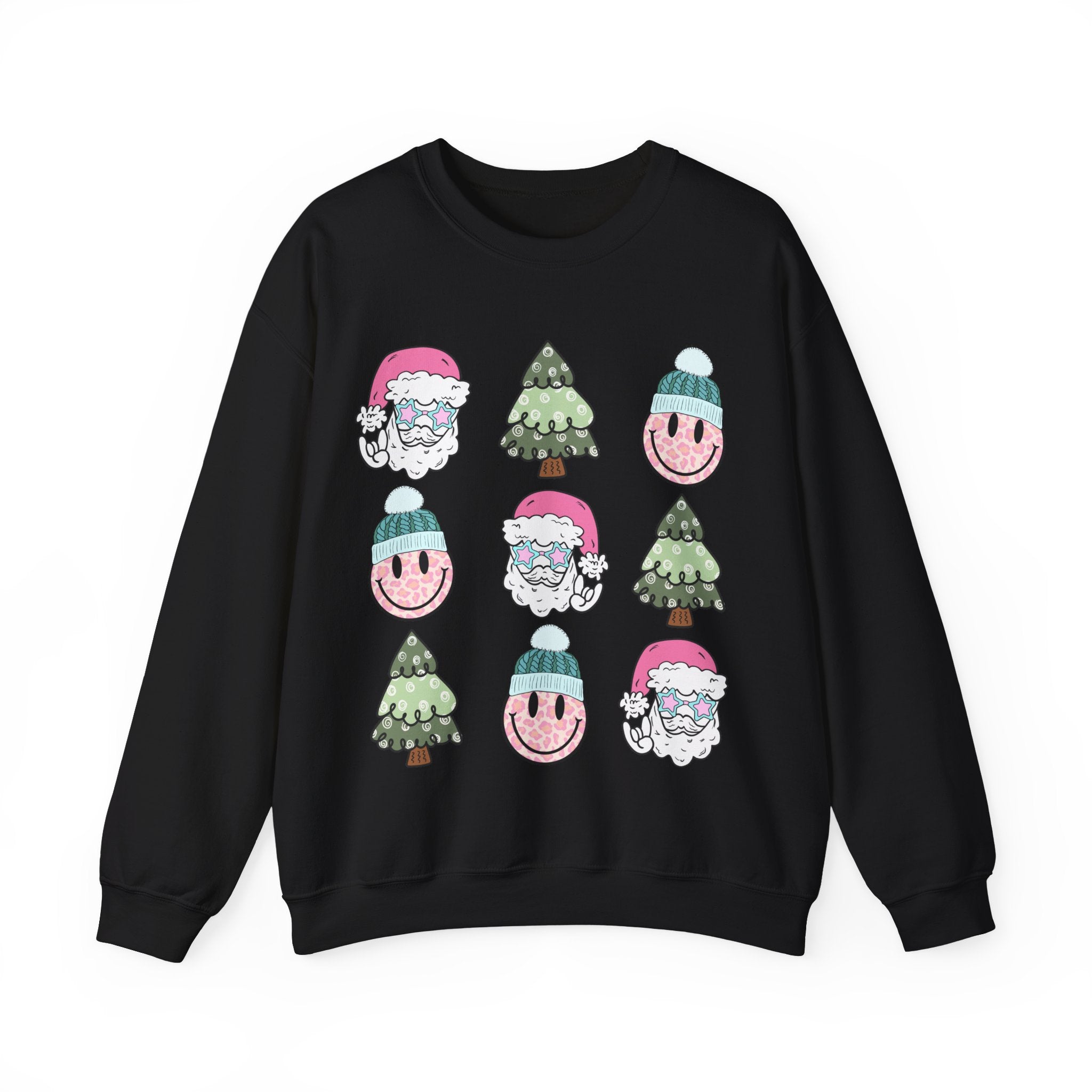 Gildan Festive Cheer Unisex Crewneck Sweatshirt - Christmas Trees & Santa Designs