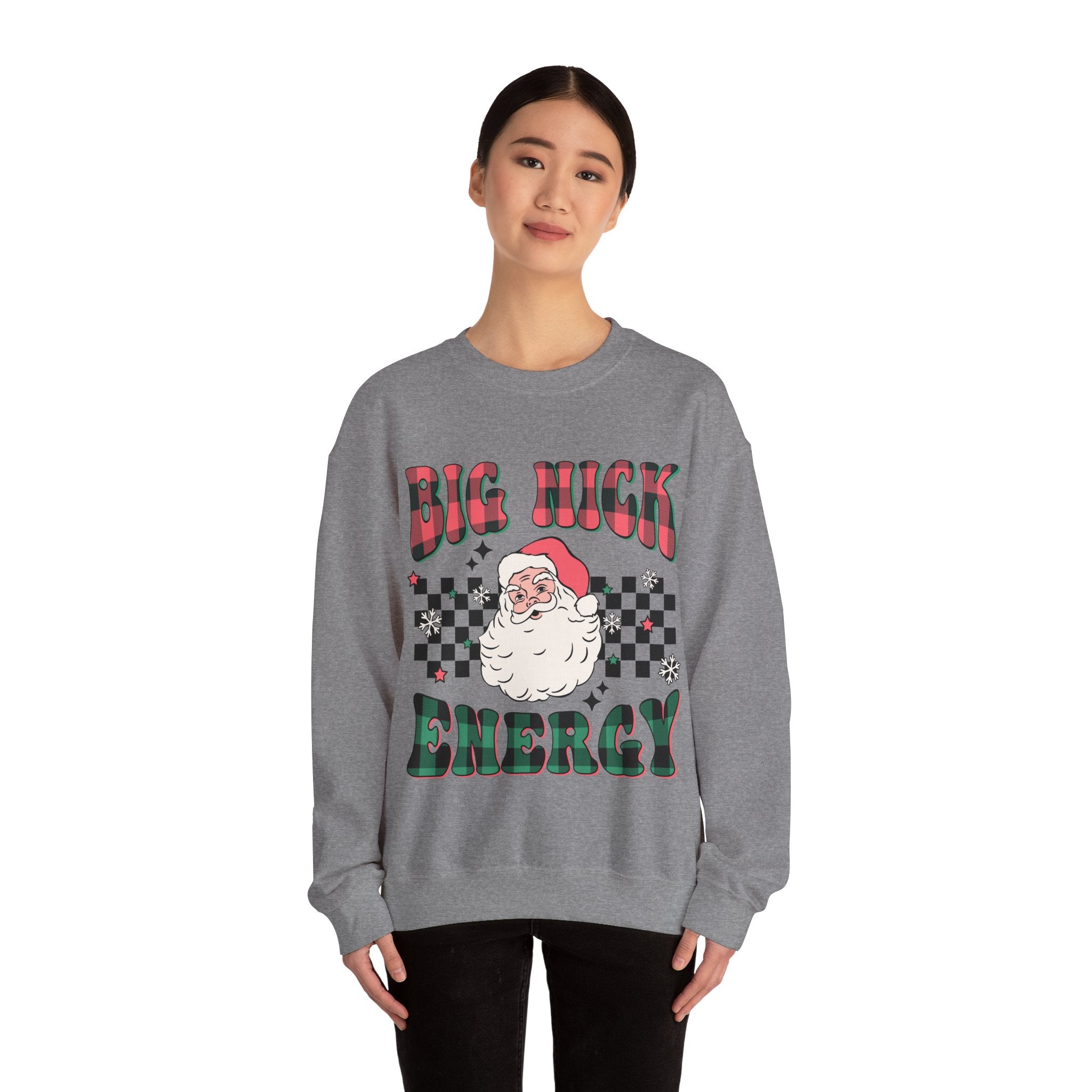 Gildan Big Nick Energy Unisex Crewneck Sweatshirt - Cozy Holiday Vibes