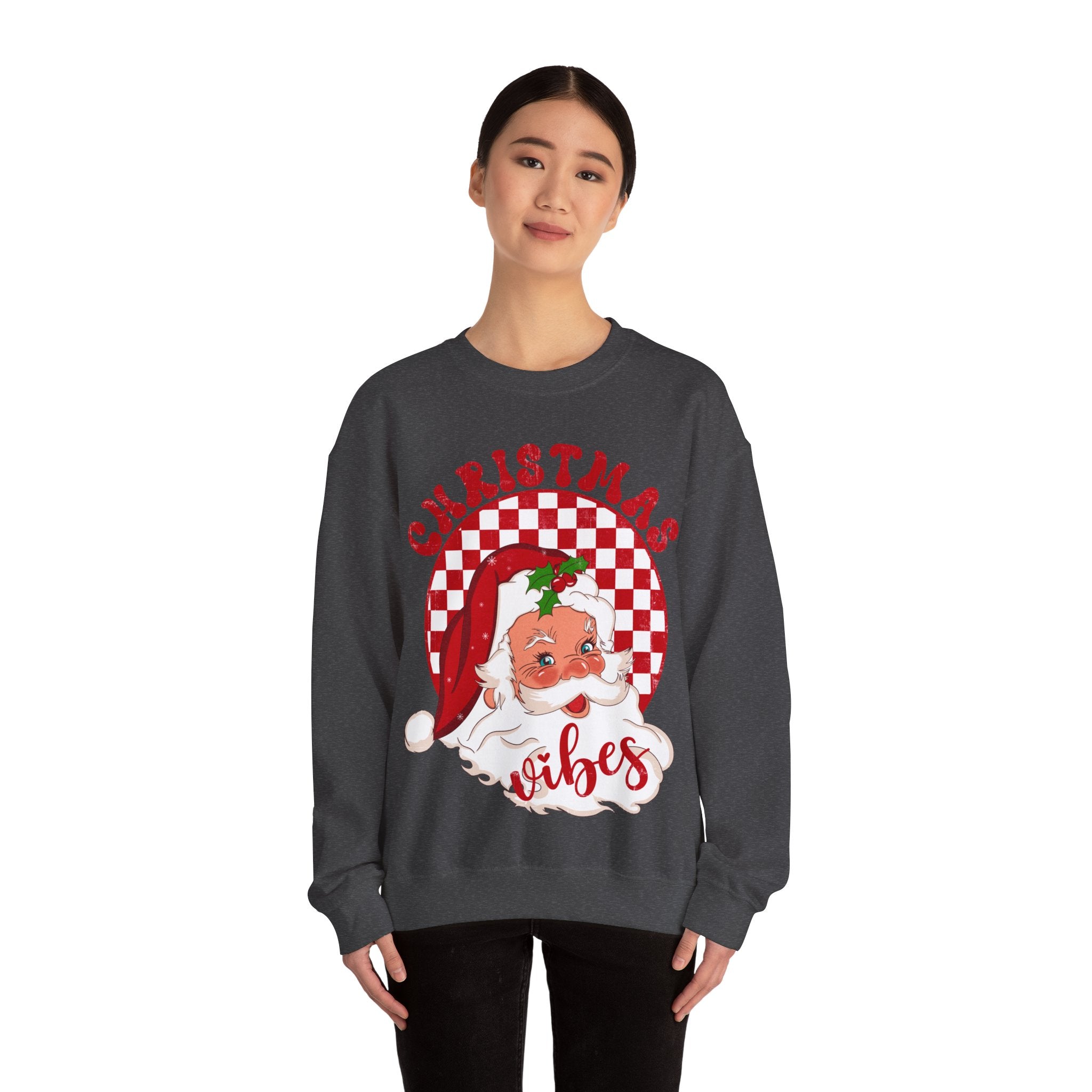 Gildan Festive Christmas Vibes Unisex Crewneck Sweatshirt