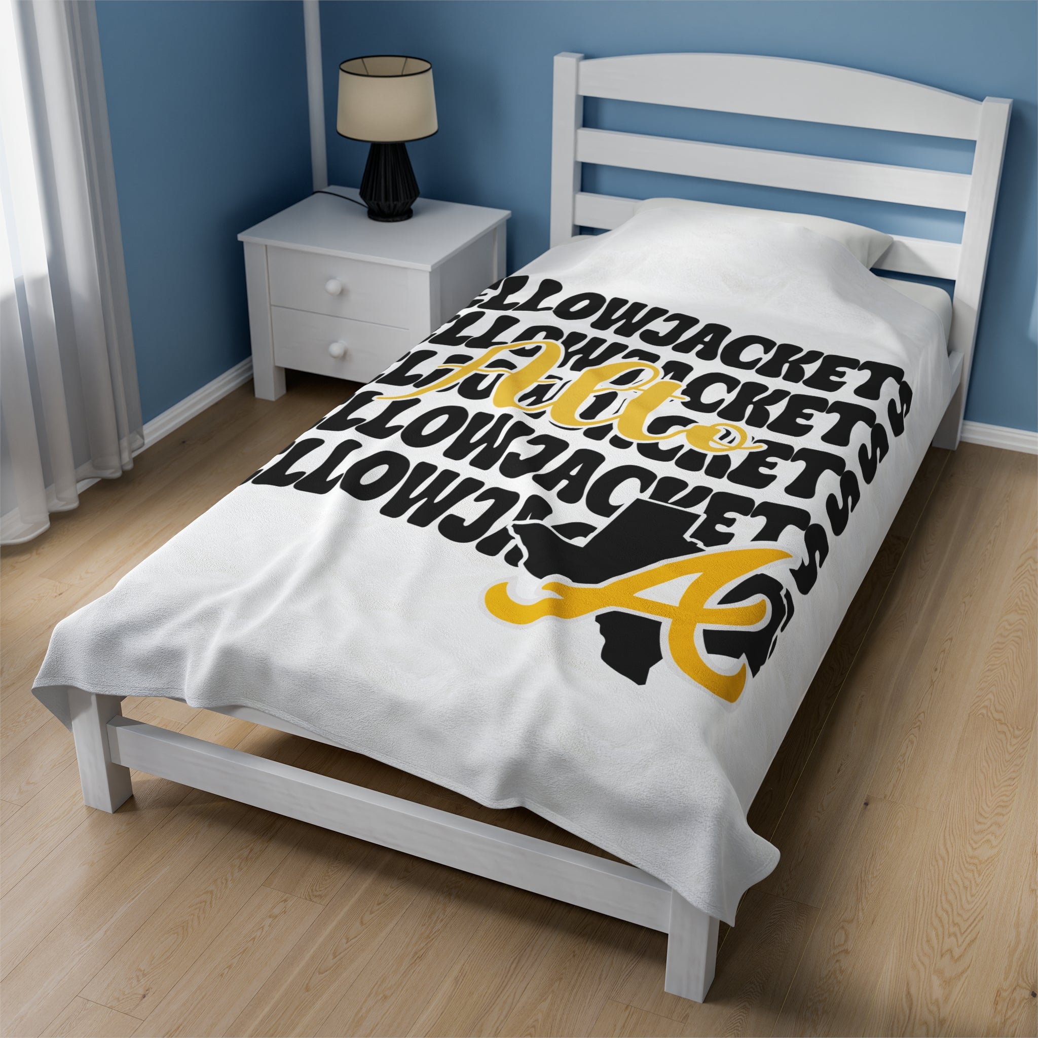 SCHOOL SPIRIT BLANKET | STACKED ALTO YELLOWJACKETS