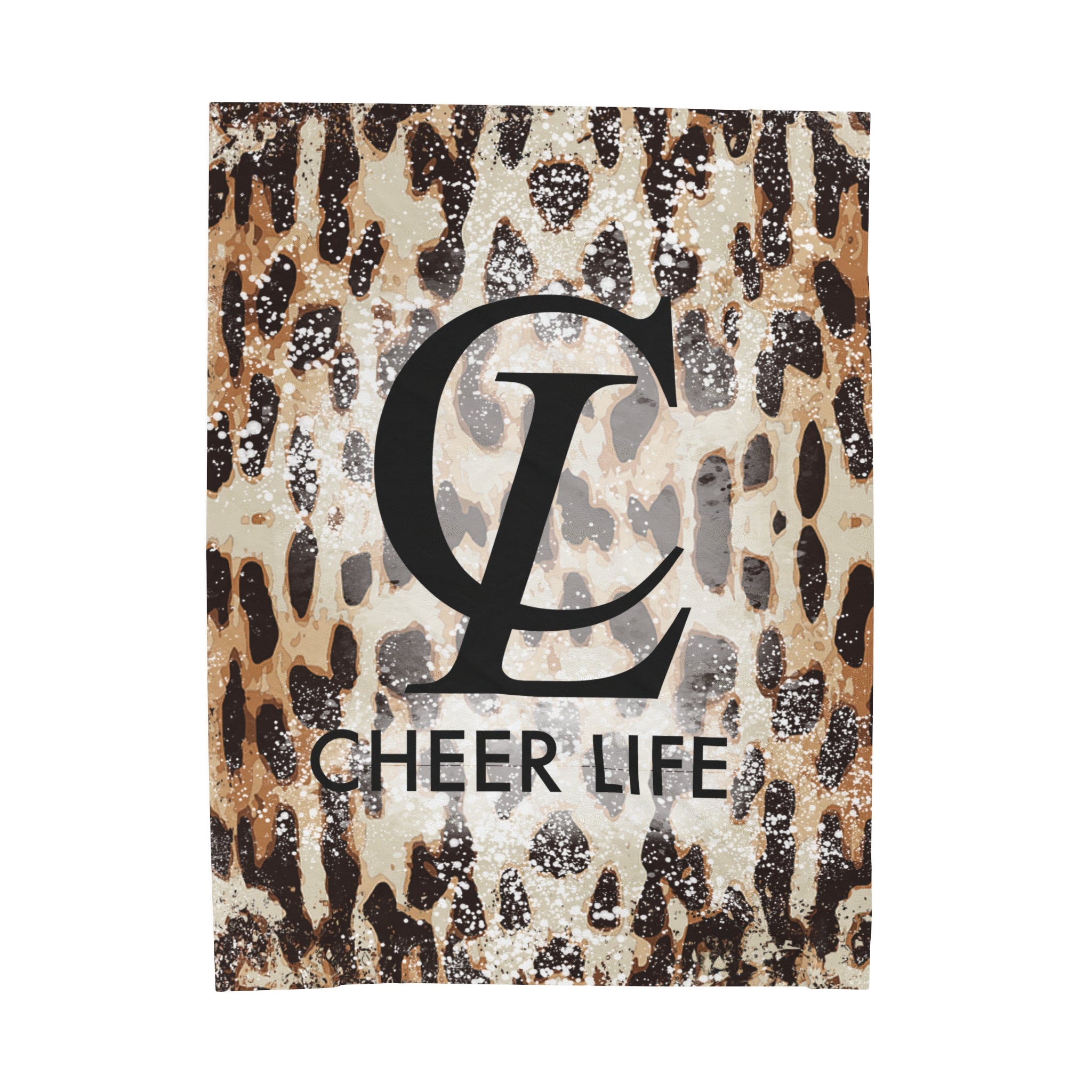 Velveteen Plush Blanket _ LEOPARD CHEER LIFE