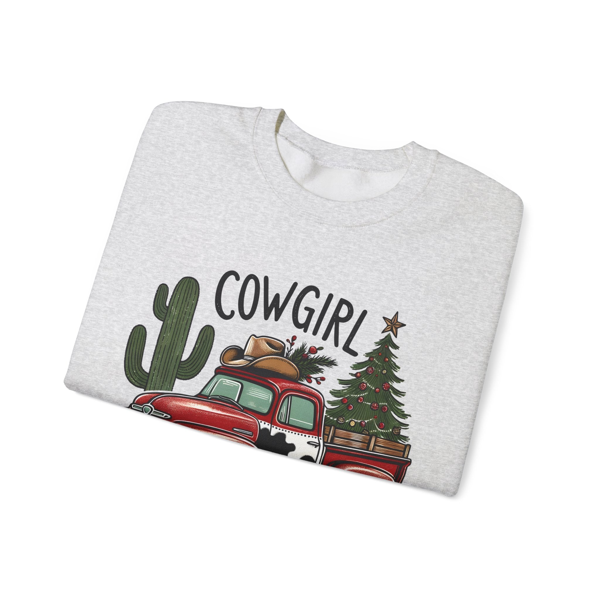 Gildan Cowgirl Christmas Sweatshirt | Unisex Heavy Blend Crewneck