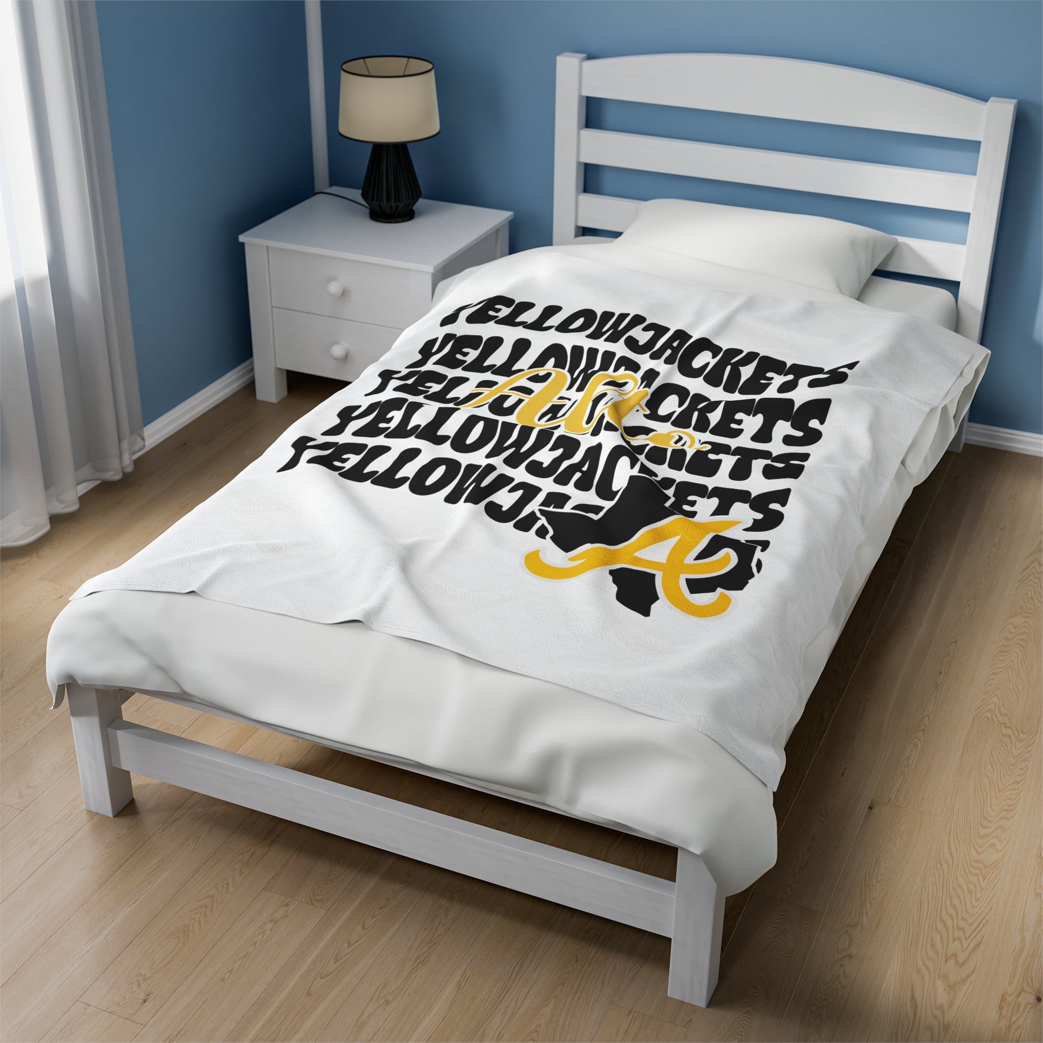 SCHOOL SPIRIT BLANKET | STACKED ALTO YELLOWJACKETS