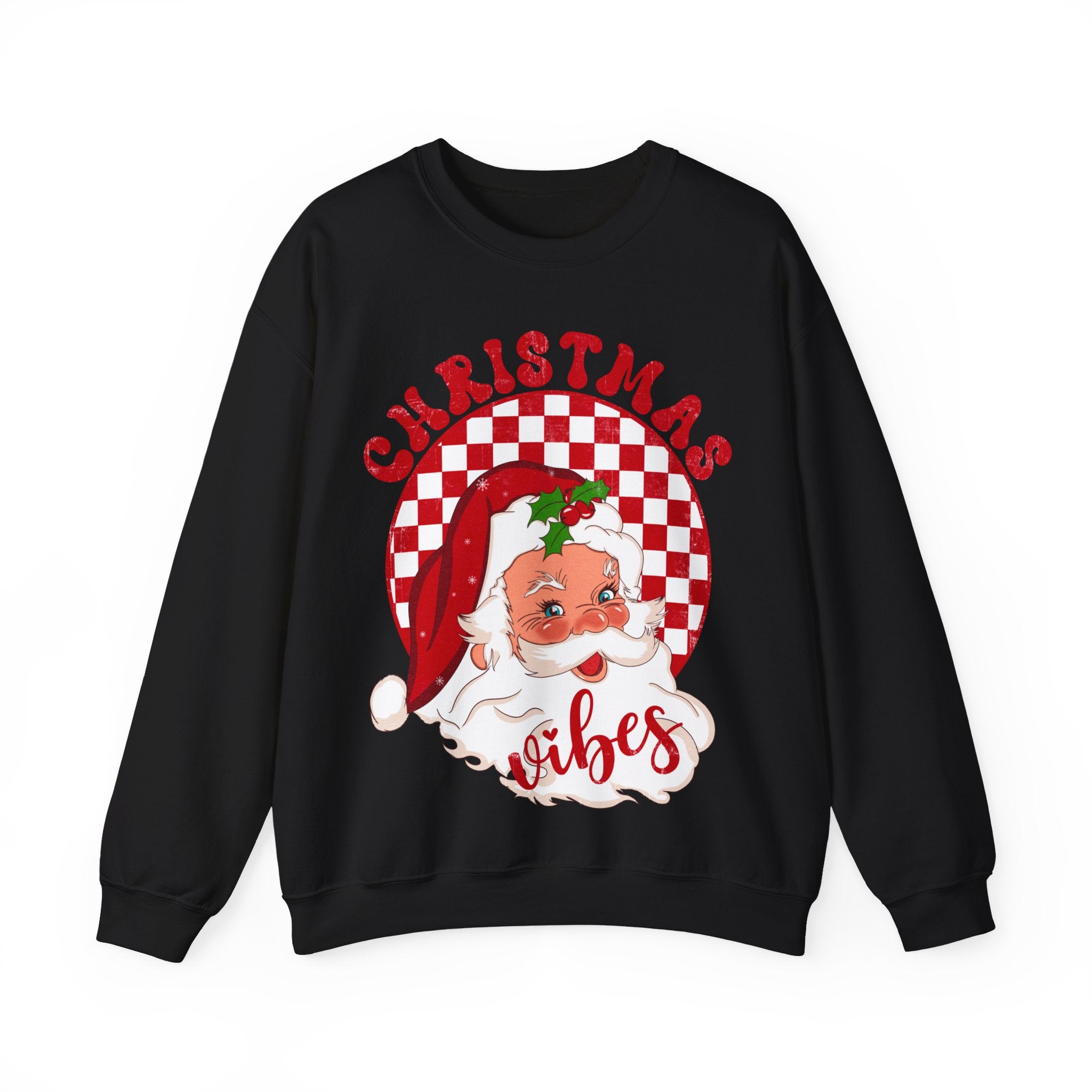 Gildan Festive Christmas Vibes Unisex Crewneck Sweatshirt