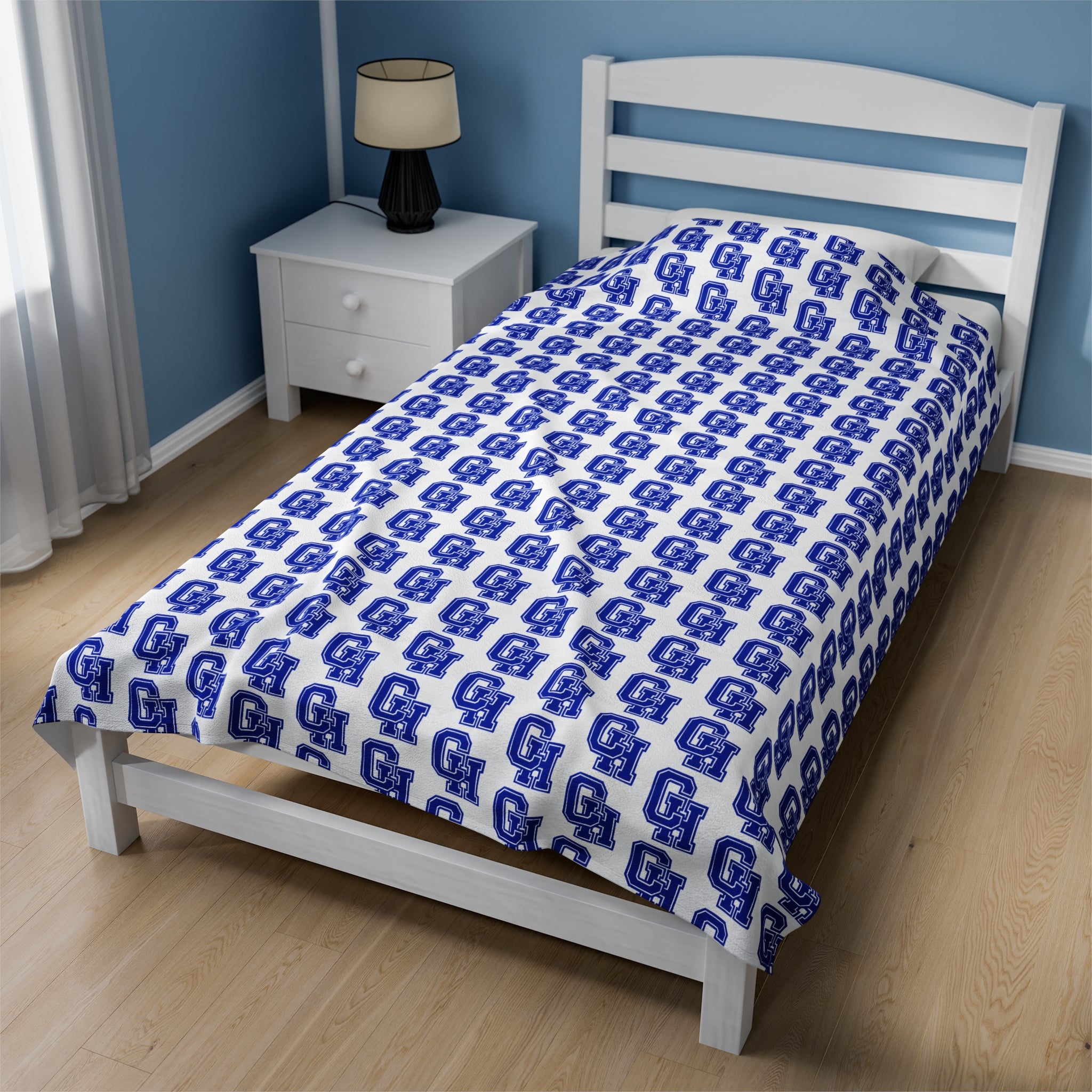 SCHOOL SPIRIT BLANKET | CENTRAL HEIGHTS BLUE DEVILS PATTERN