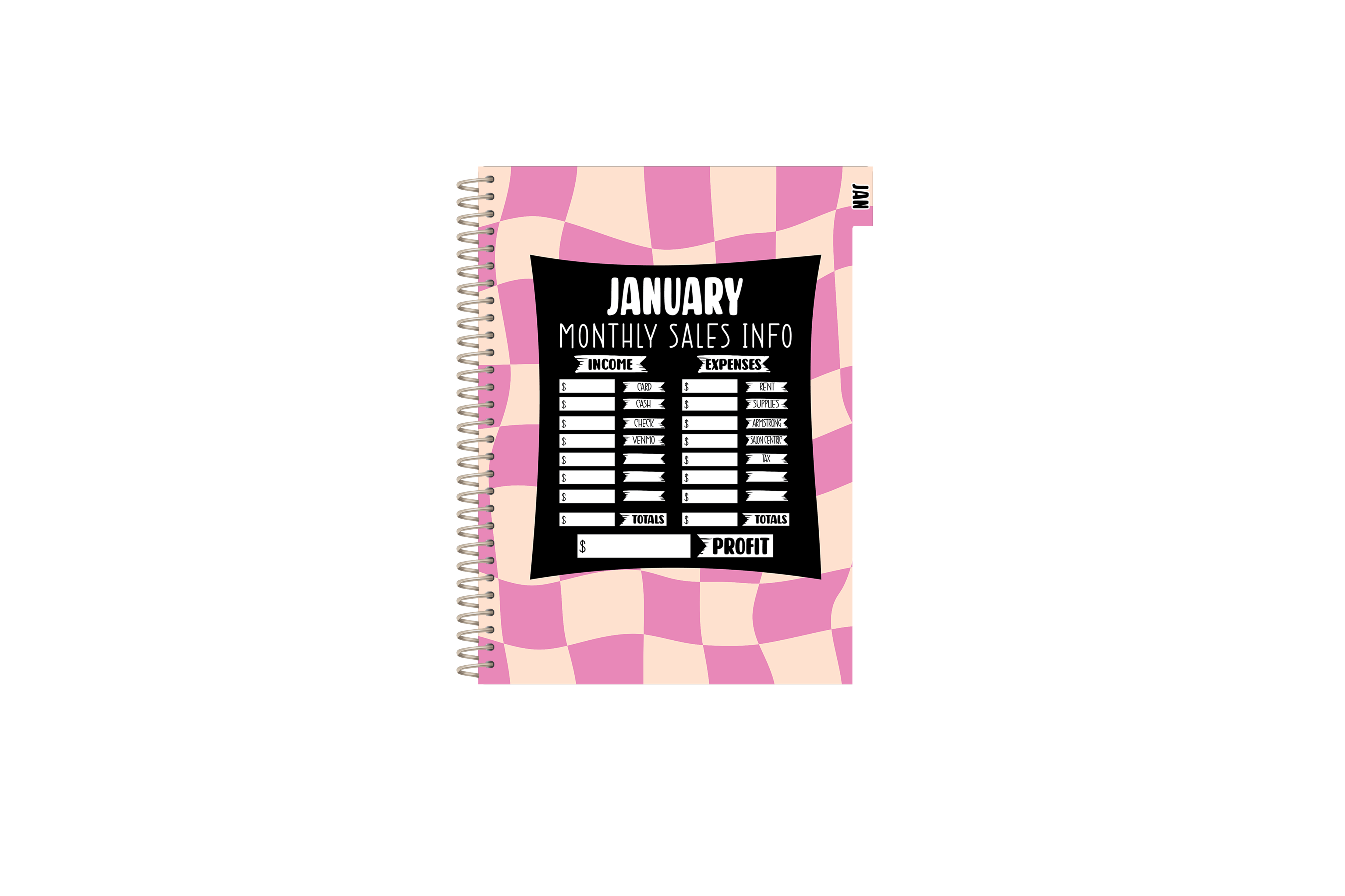 The Chelsea Appointment Book - GROOVY PINK CHECKERS