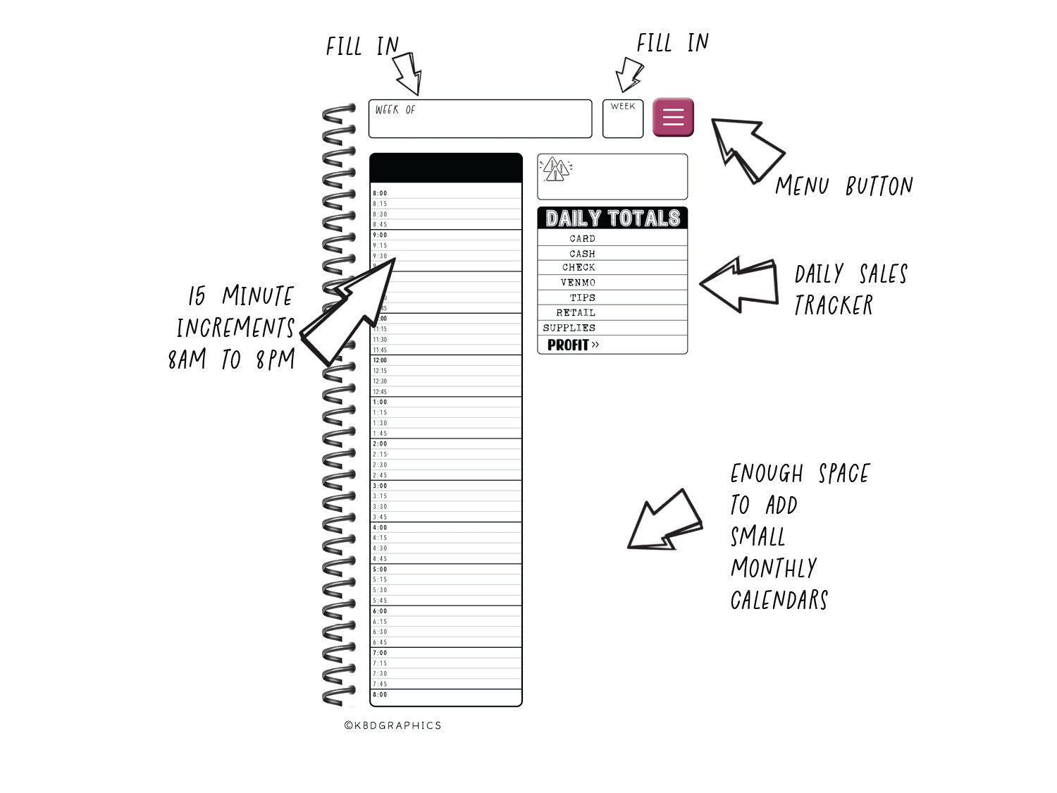 2024 PhoneLife Simple Keepall Digital Planner | CACTUS 5