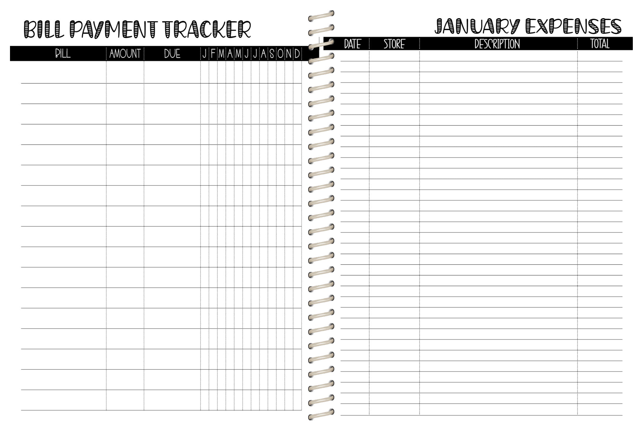 2024 Printed Weekly Planner - GOLD MARBLE