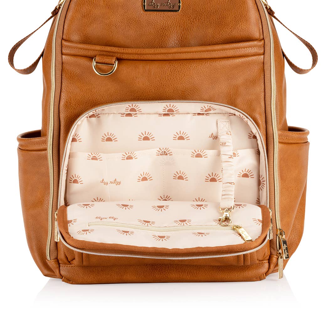 Cognac Boss Plus™ Backpack Diaper Bag